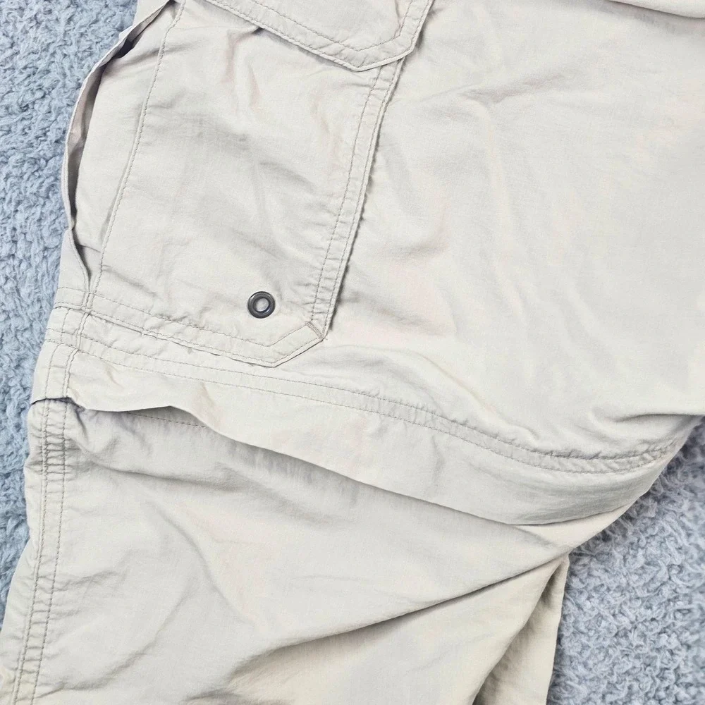 REI Pants Mens 36x32 Beige Nylon Convertible Cargo Hiking Outdoor Travel